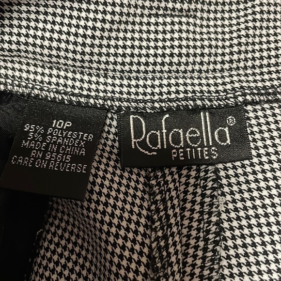 VTG 90s Career Business Pants Houndstooth Waist Trouser 10P Gray Contemporary - Picture 8 of 10